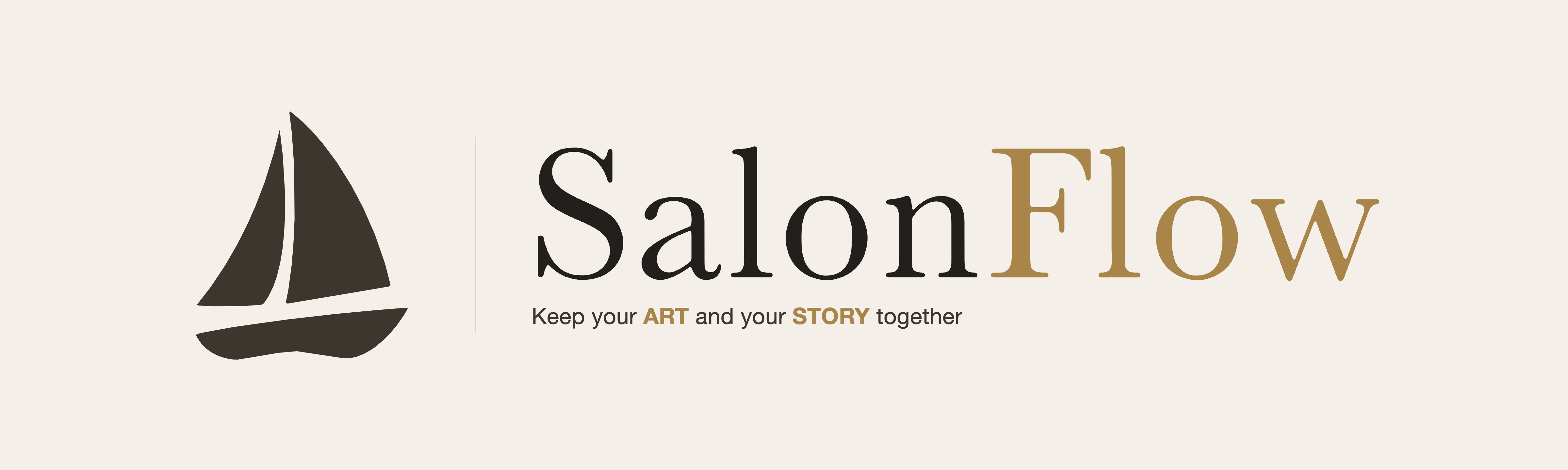 SalonFlow horizontal lockup — light version