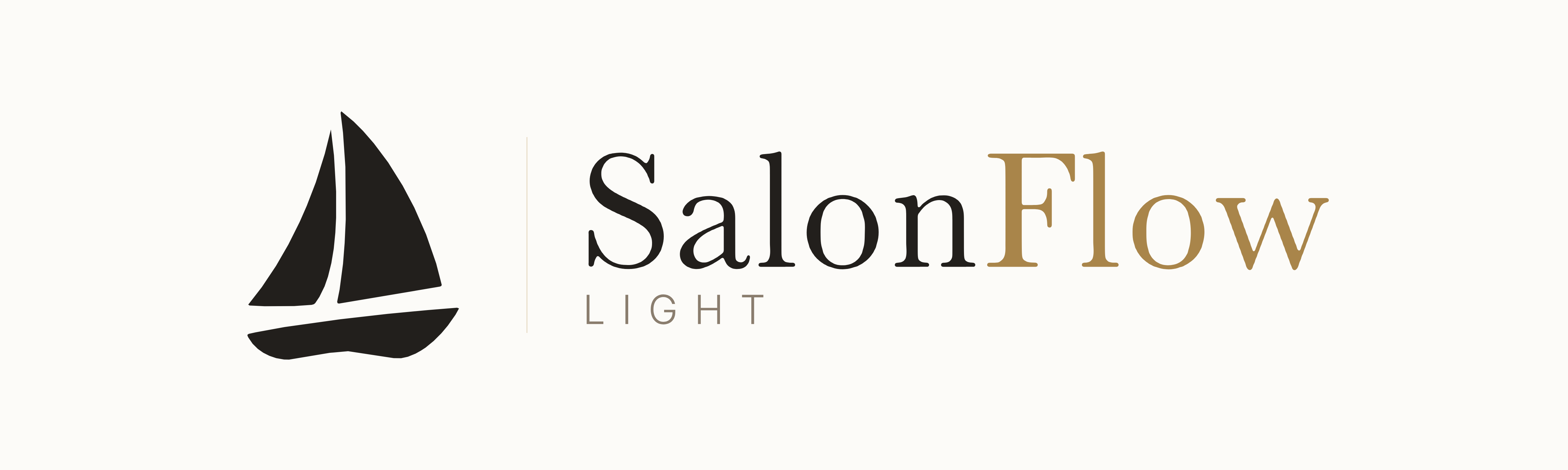 SalonFlow Light — horizontal lockup, light version
