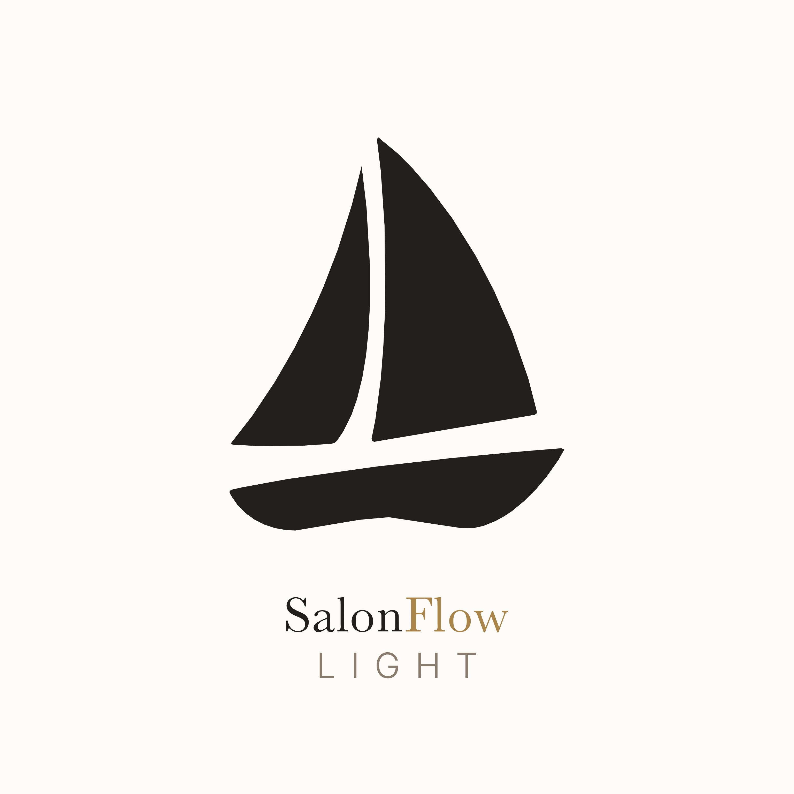 SalonFlow Light — vertical lockup, light version