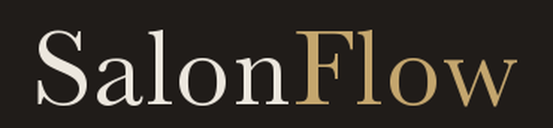 Detail of the SalonFlow wordmark